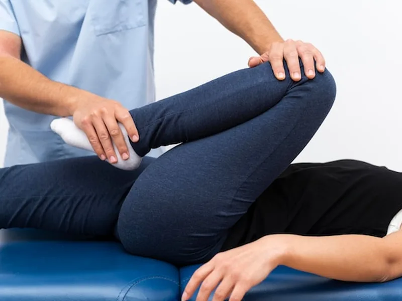 Doctor of Physical Therapy working one on one with a patient