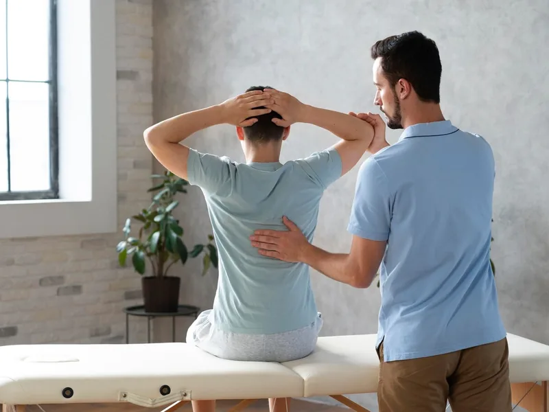 Doctor of Physical Therapy working one on one with a patient